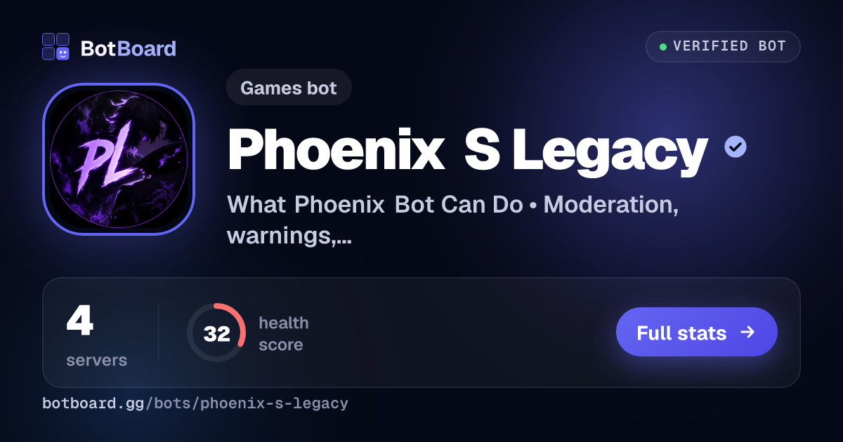 Share card for ⨳Phoenix's Legacy⩷