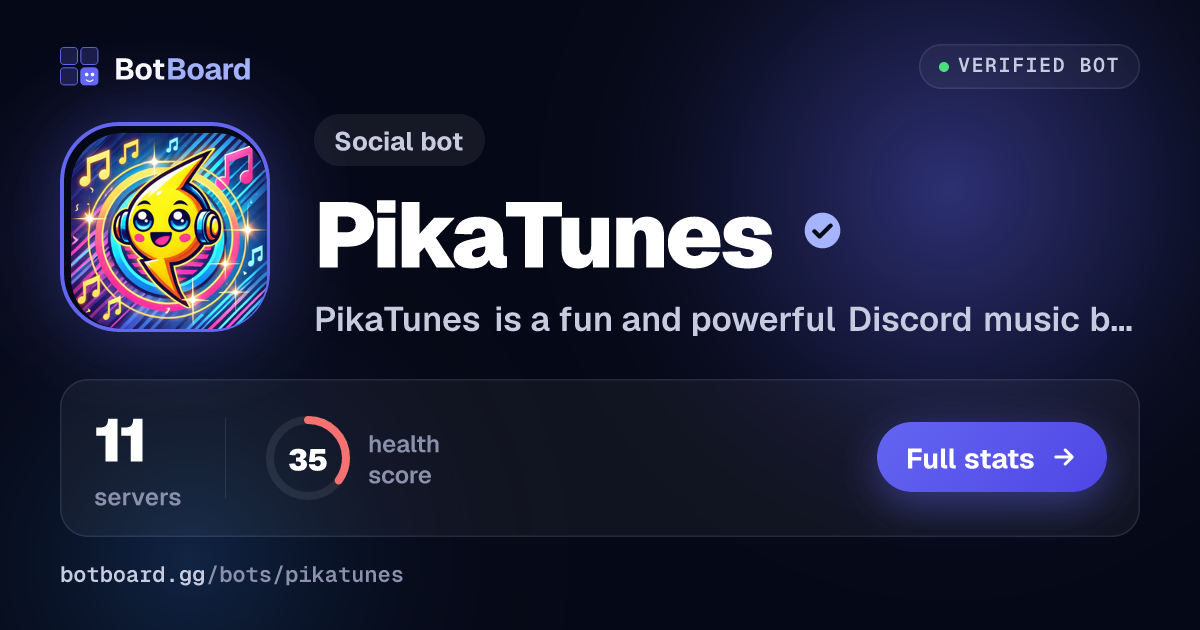 Share card for PikaTunes™