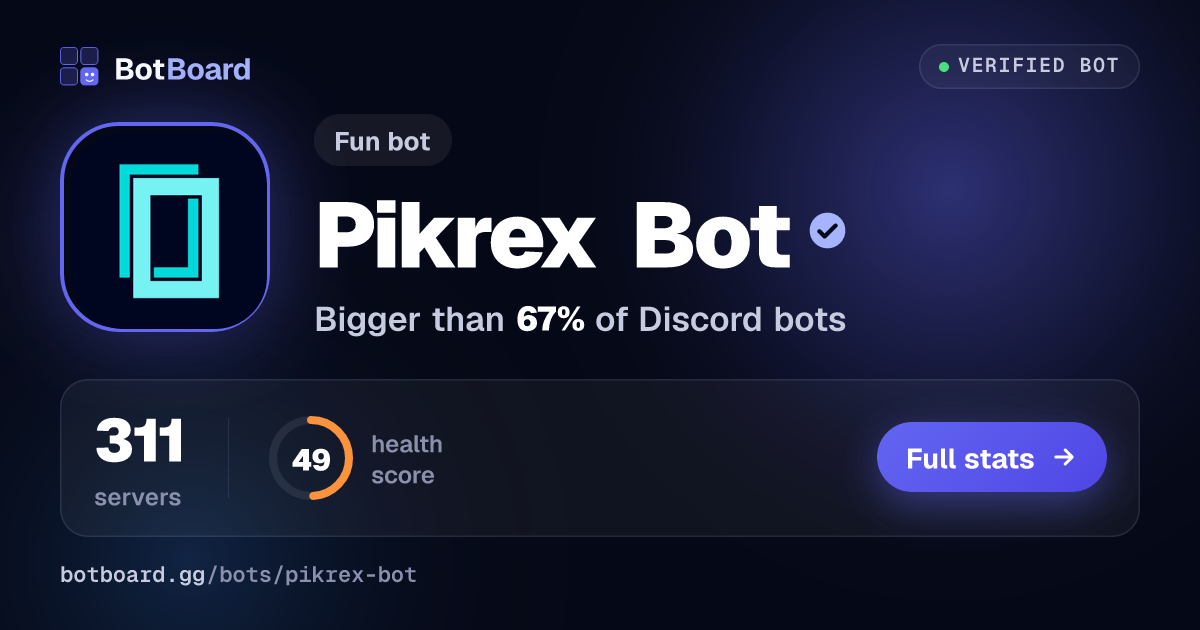 Share card for Pikrex Bot