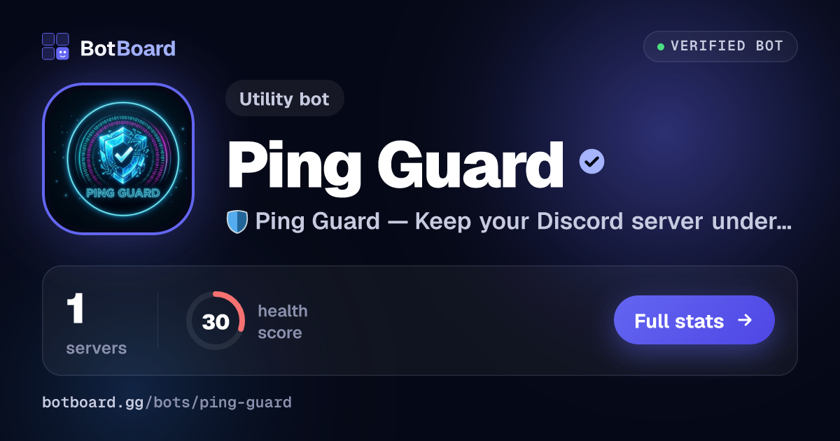 Share card for Ping Guard