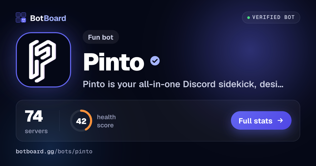 Share card for Pinto