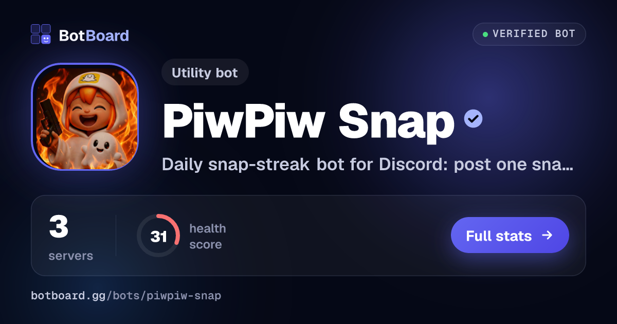 Share card for PiwPiw Snap
