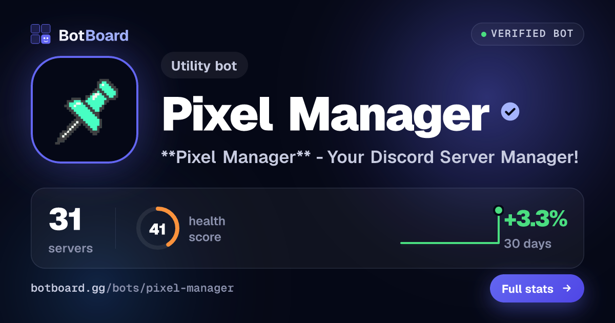 Share card for Pixel Manager