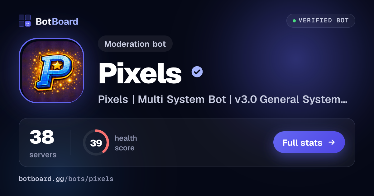 Share card for Pixels