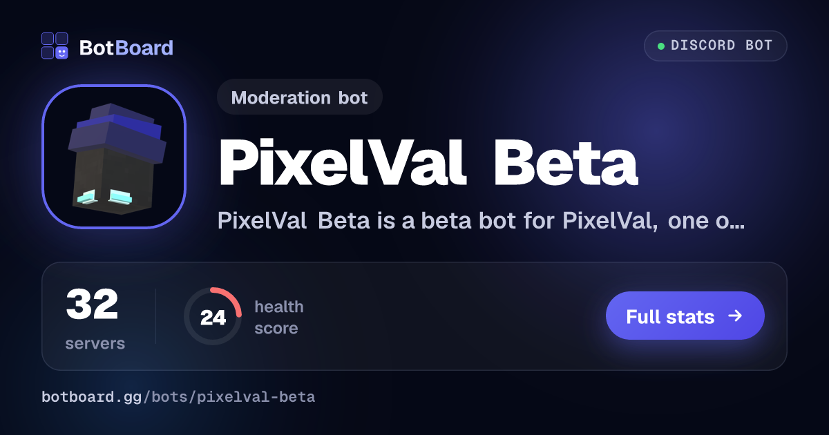 Share card for PixelVal Beta