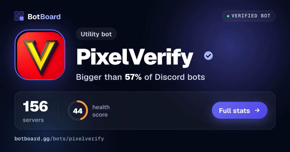 Share card for PixelVerify