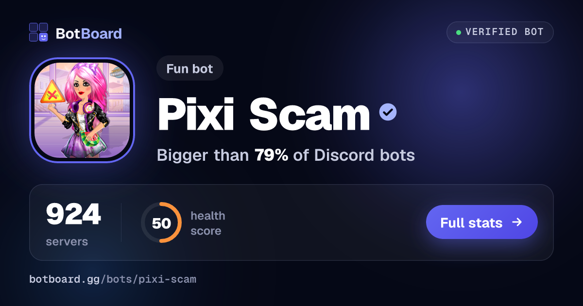Share card for Pixi Scam