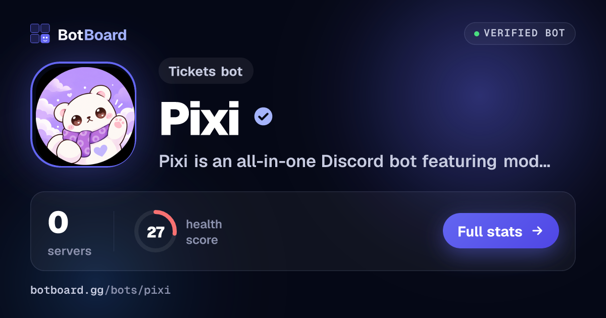 Share card for Pixi