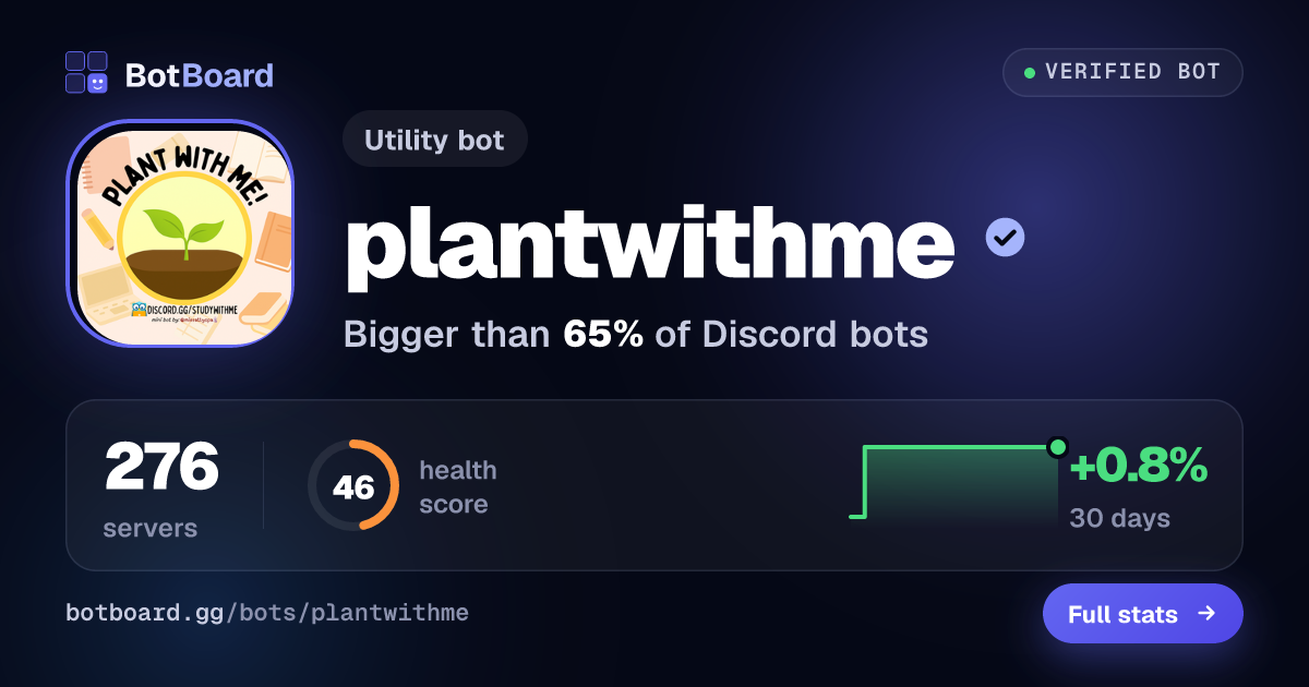 Share card for plantwithme