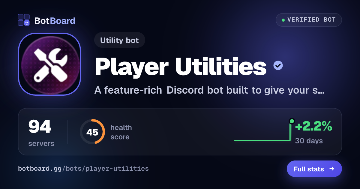 Share card for Player Utilities