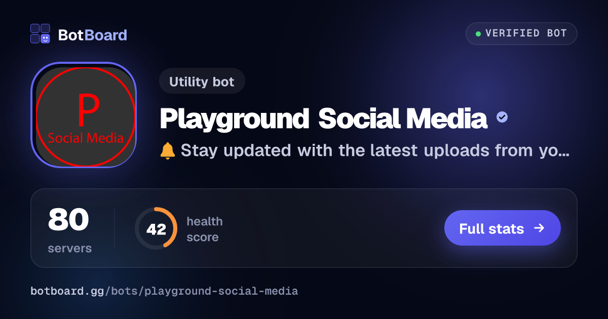 Share card for Playground Social Media