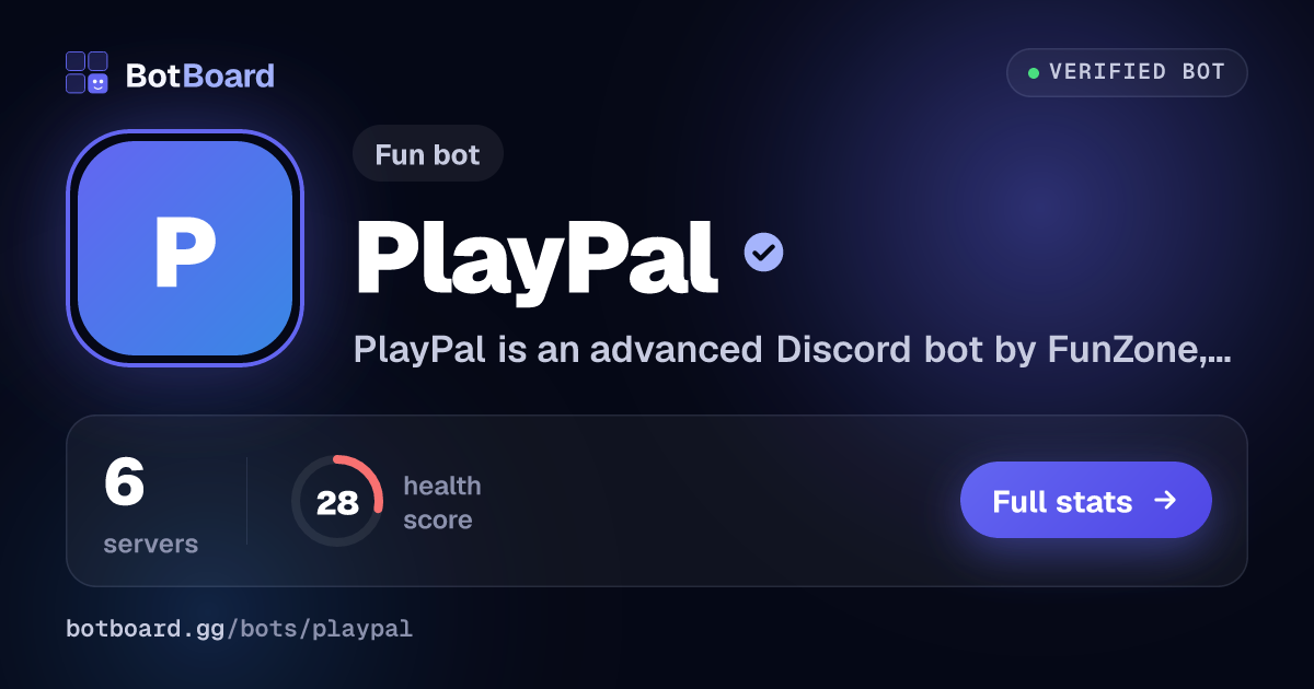 Share card for PlayPal