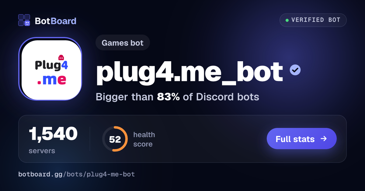 Share card for plug4.me_bot