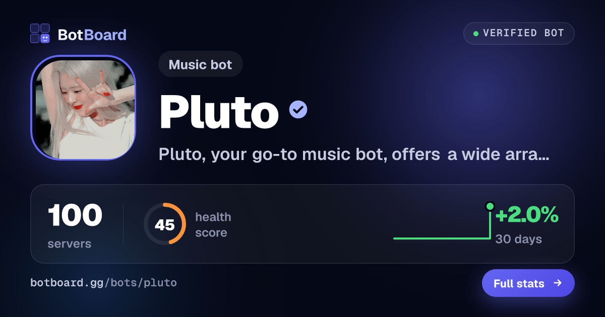 Share card for Pluto