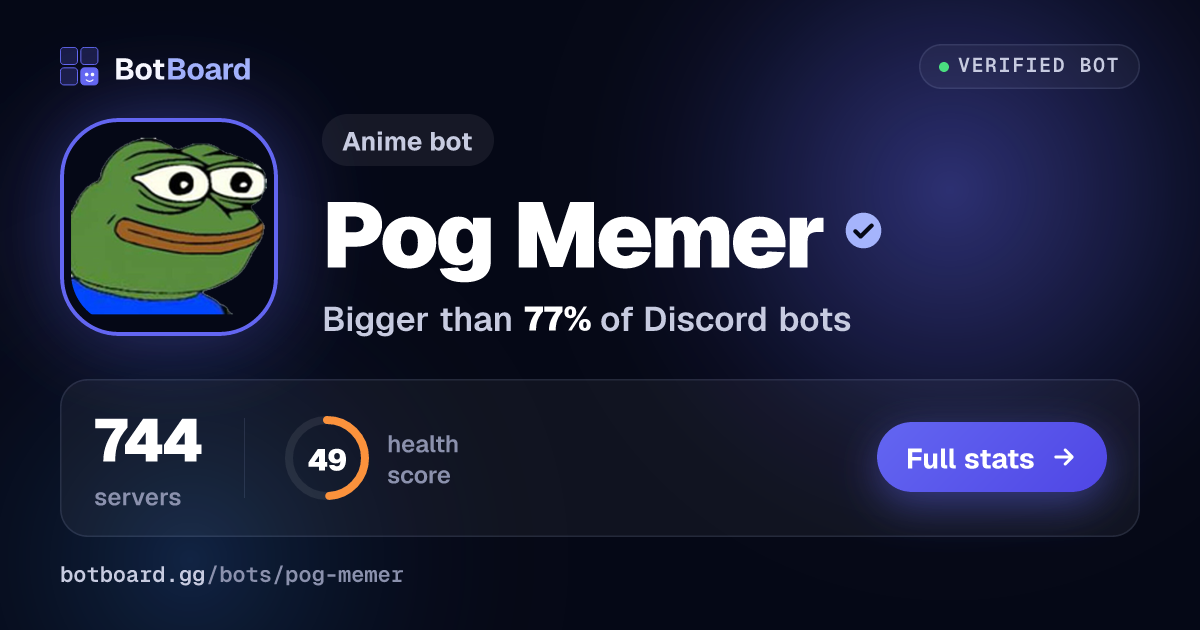 Share card for Pog Memer