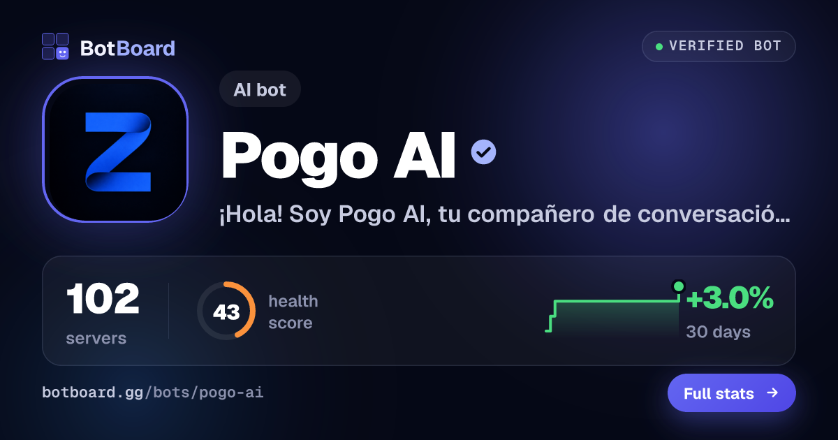 Share card for Pogo AI