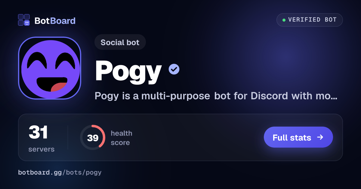 Share card for Pogy