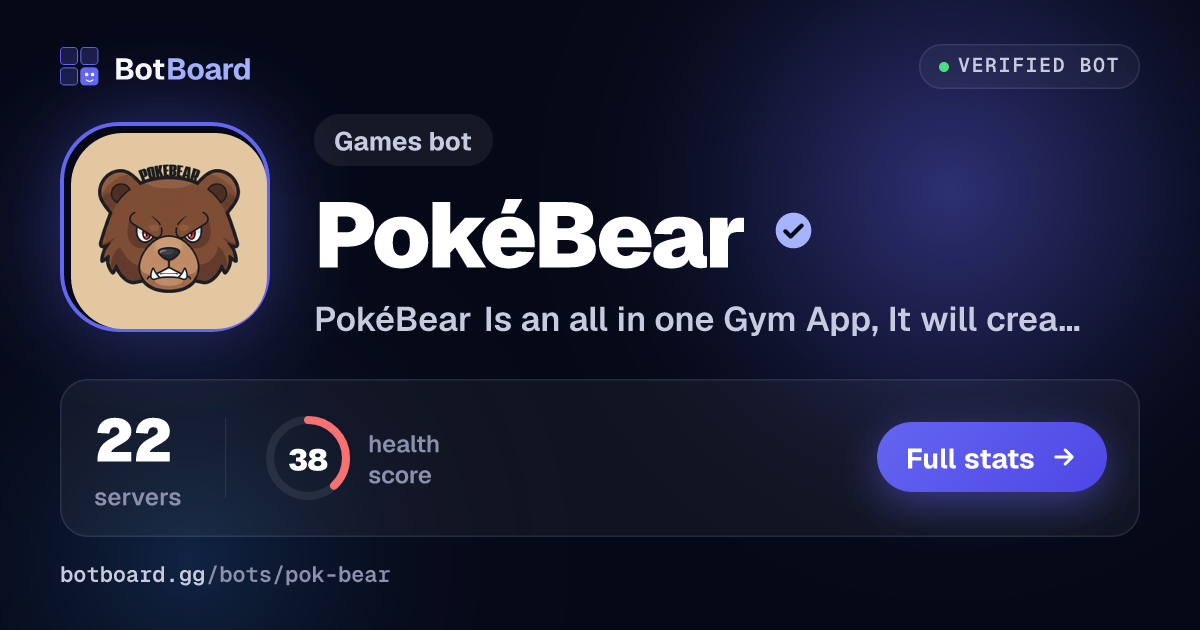 Share card for PokéBear
