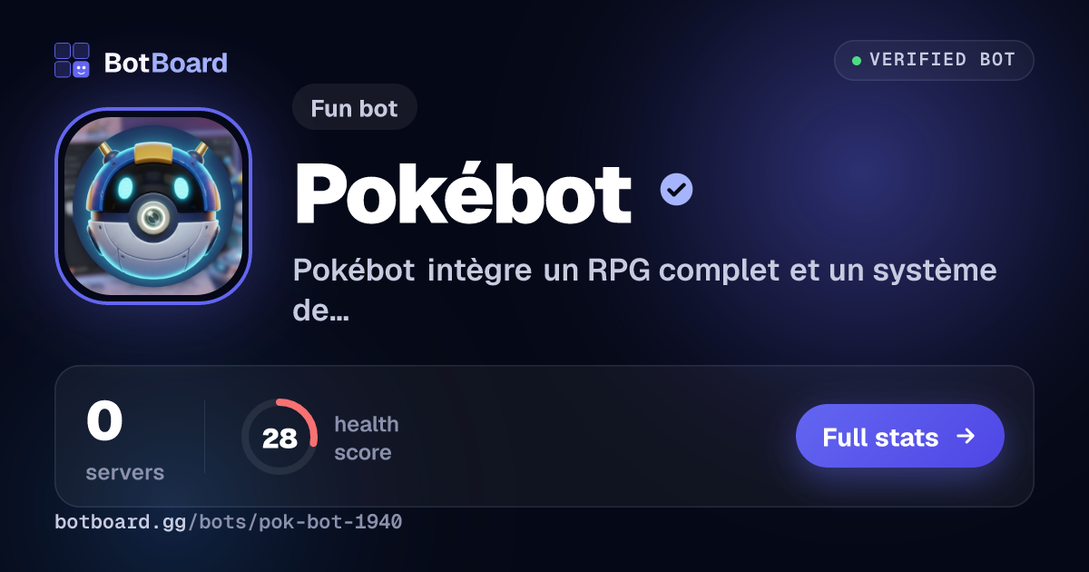 Share card for Pokébot