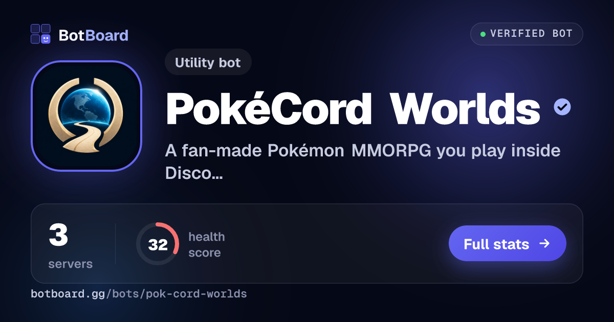 Share card for PokéCord Worlds