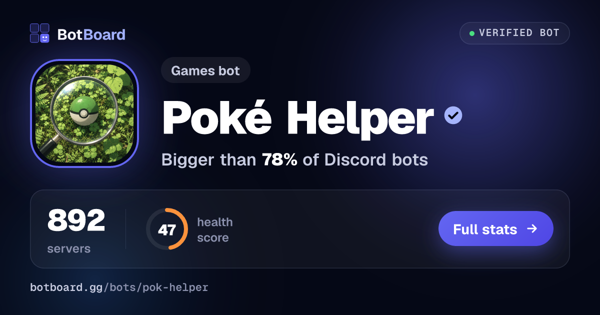 Share card for Poké Helper