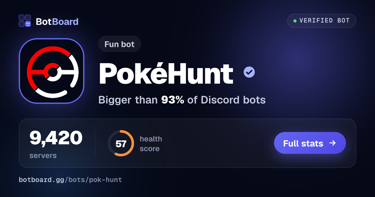 Share card for PokéHunt