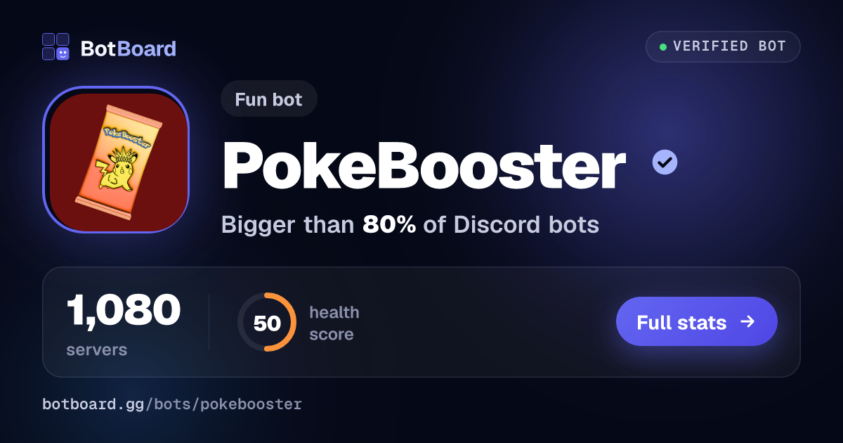 Share card for PokeBooster
