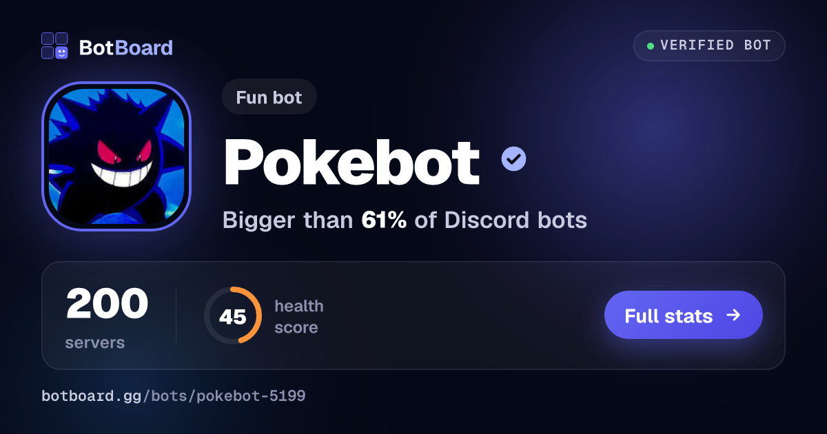 Share card for Pokebot