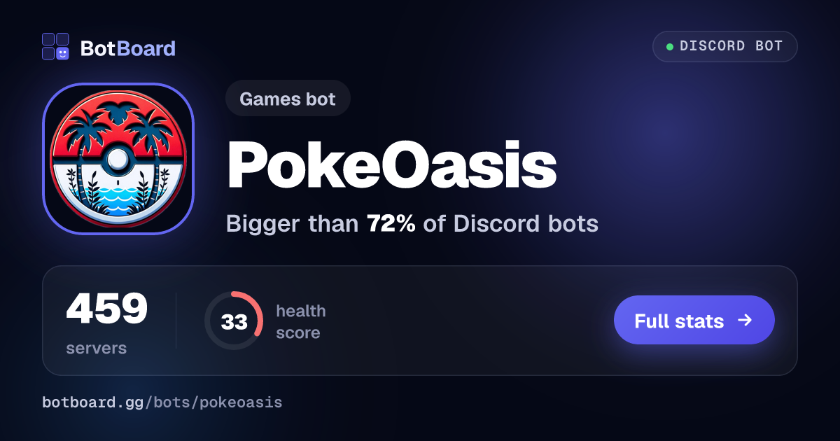 Share card for PokeOasis