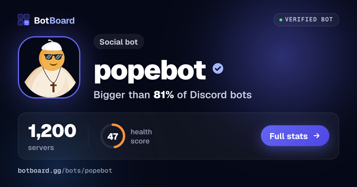 Share card for popebot