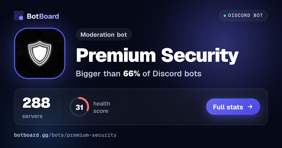 Share card for Premium Security