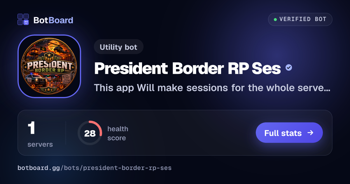 Share card for 🎃🎃 President Border RP Ses🎃🎃