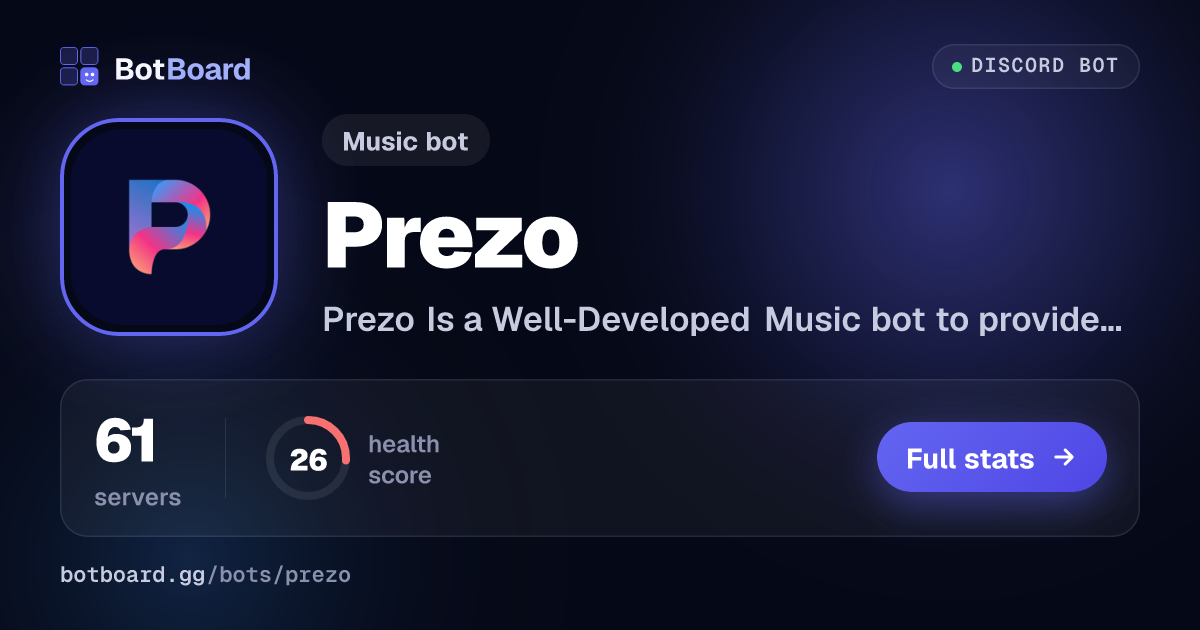 Share card for Prezo