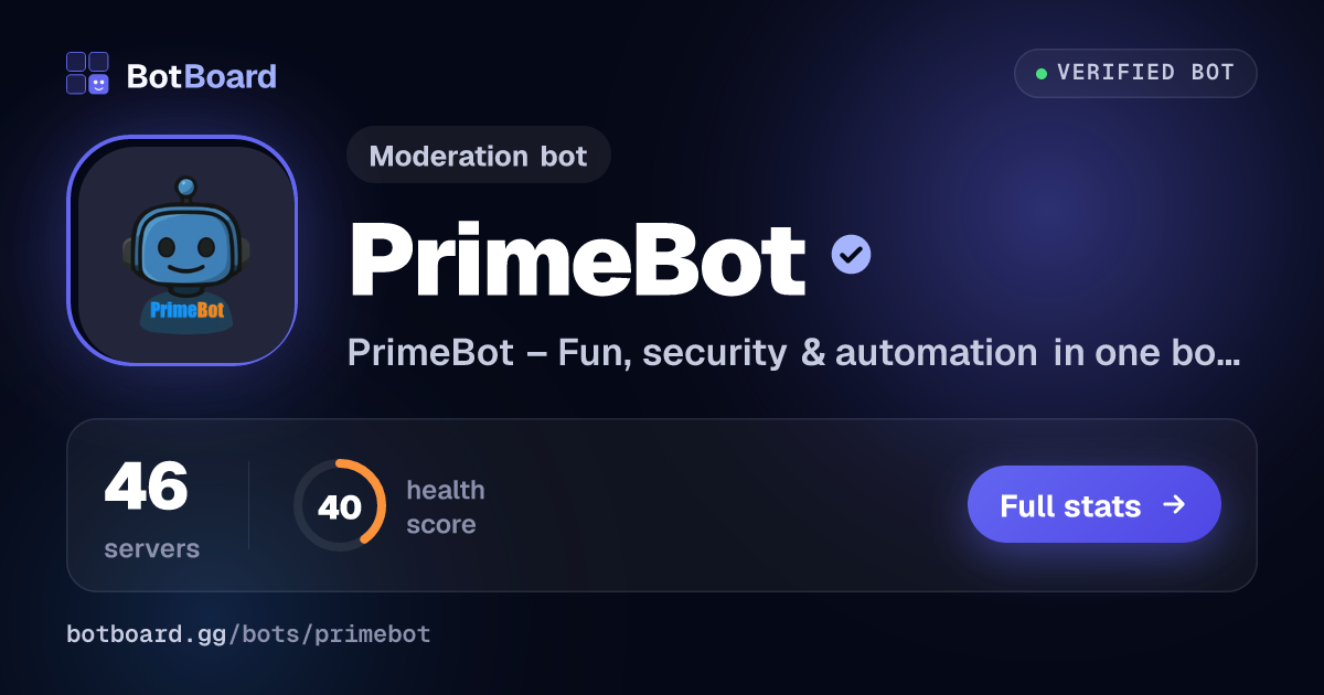 Share card for PrimeBot