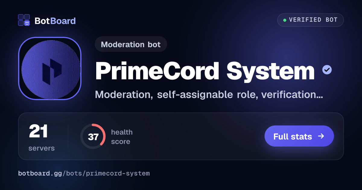 Share card for PrimeCord System