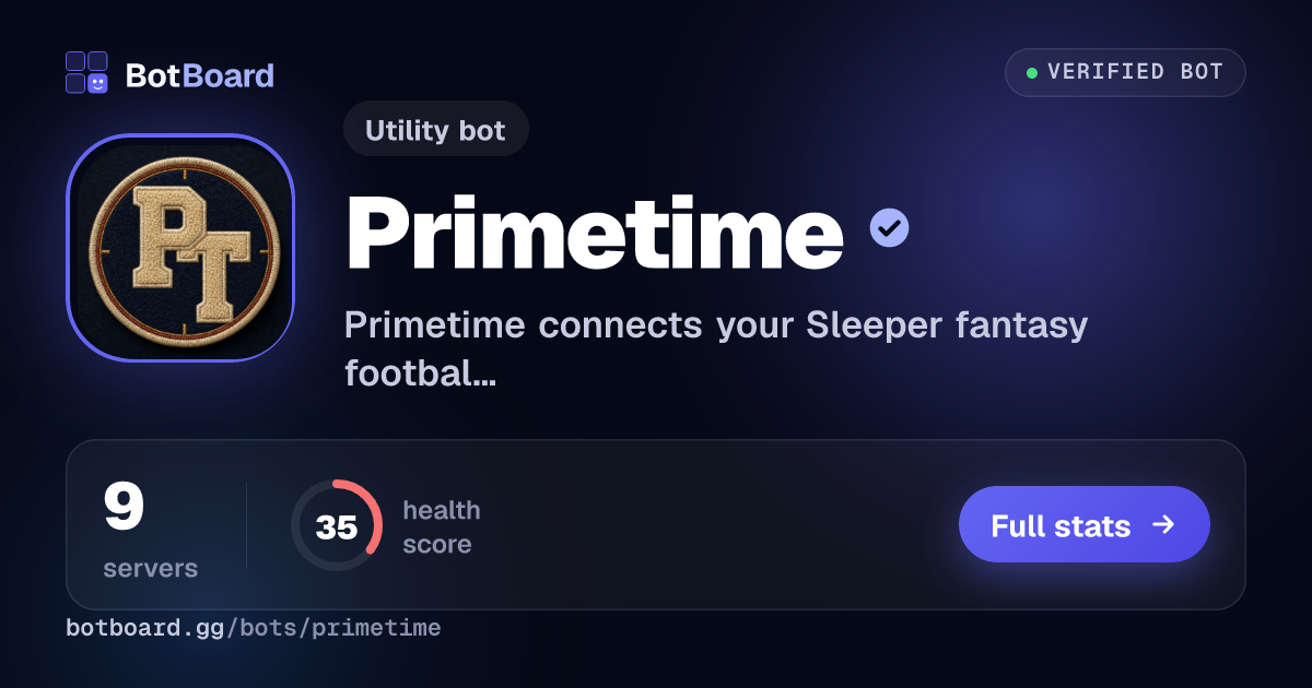 Share card for Primetime