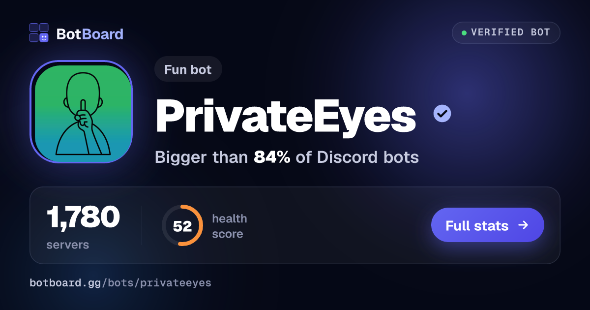 Share card for PrivateEyes