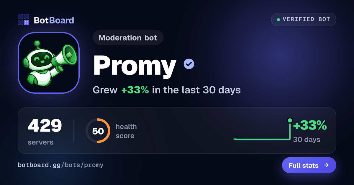 Share card for Promy