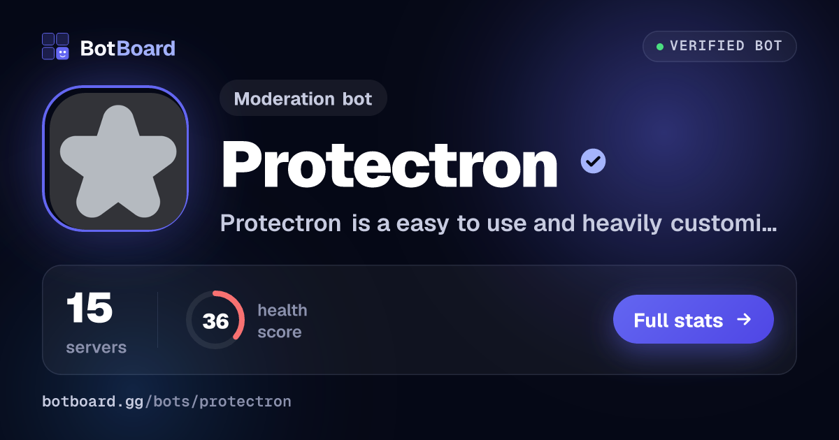 Share card for Protectron
