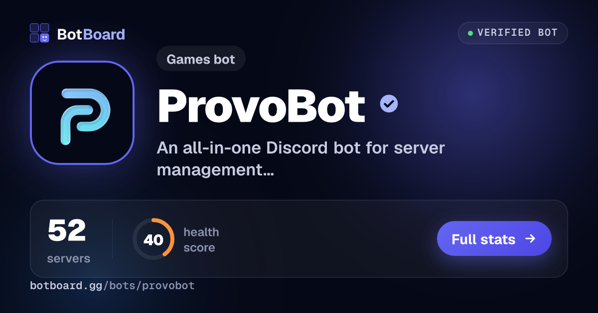 Share card for ProvoBot ✨