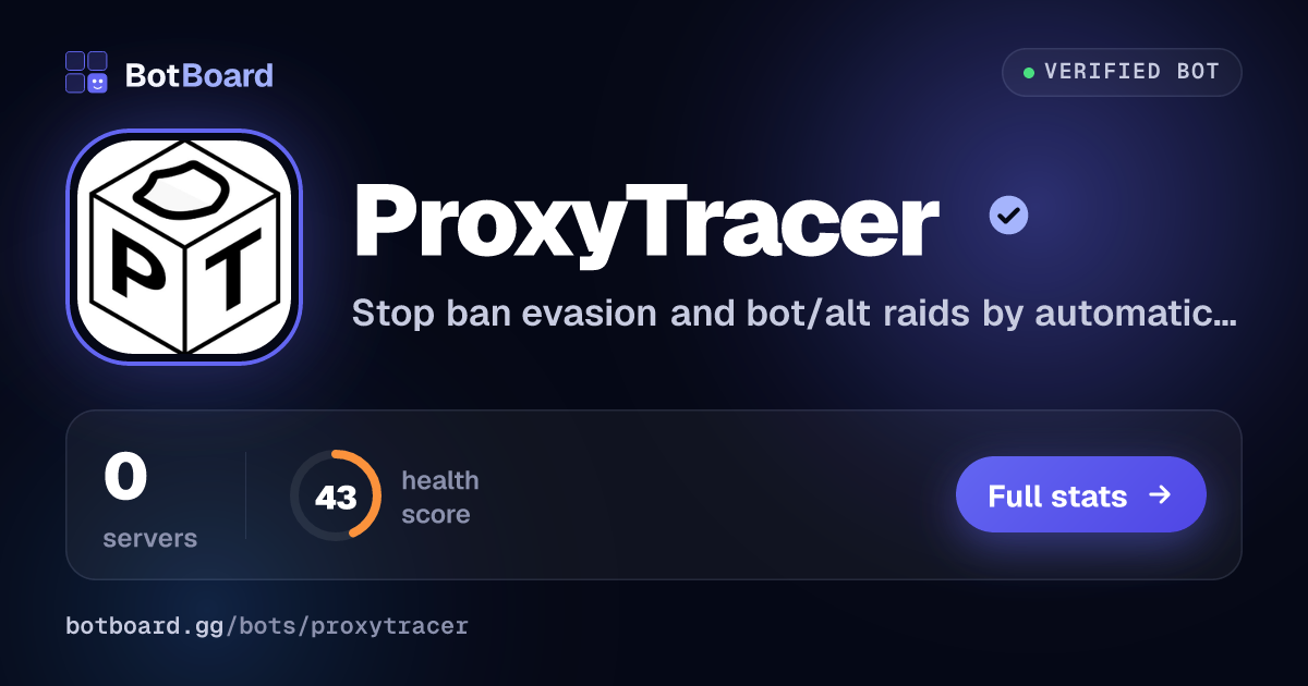 Share card for ProxyTracer