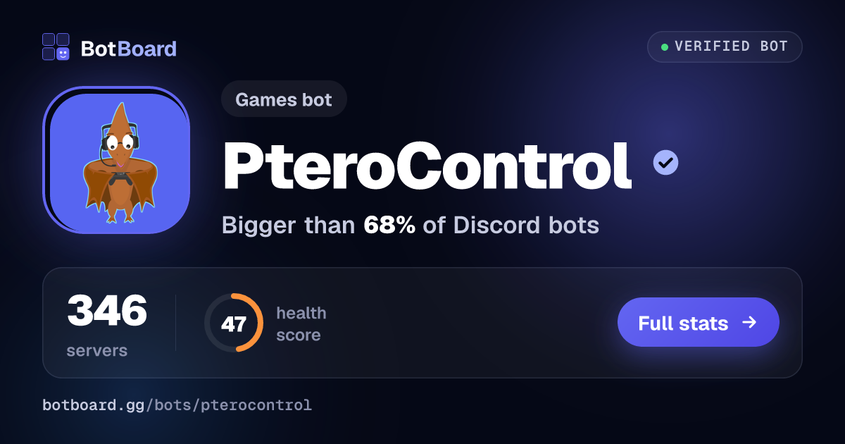 Share card for PteroControl