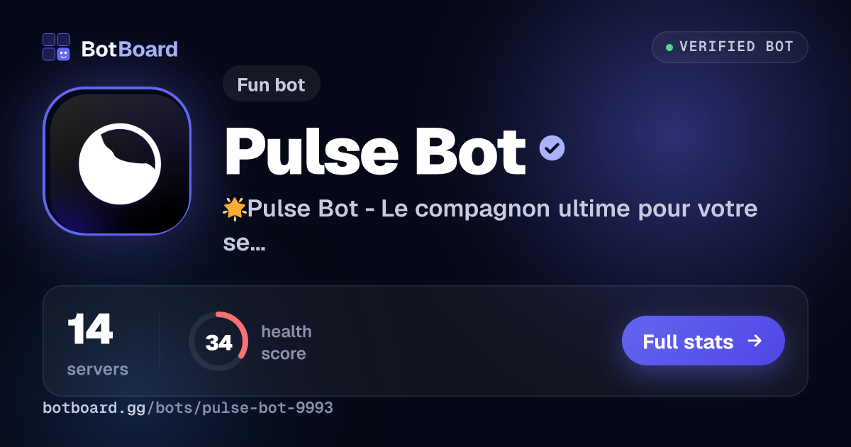 Share card for Pulse Bot