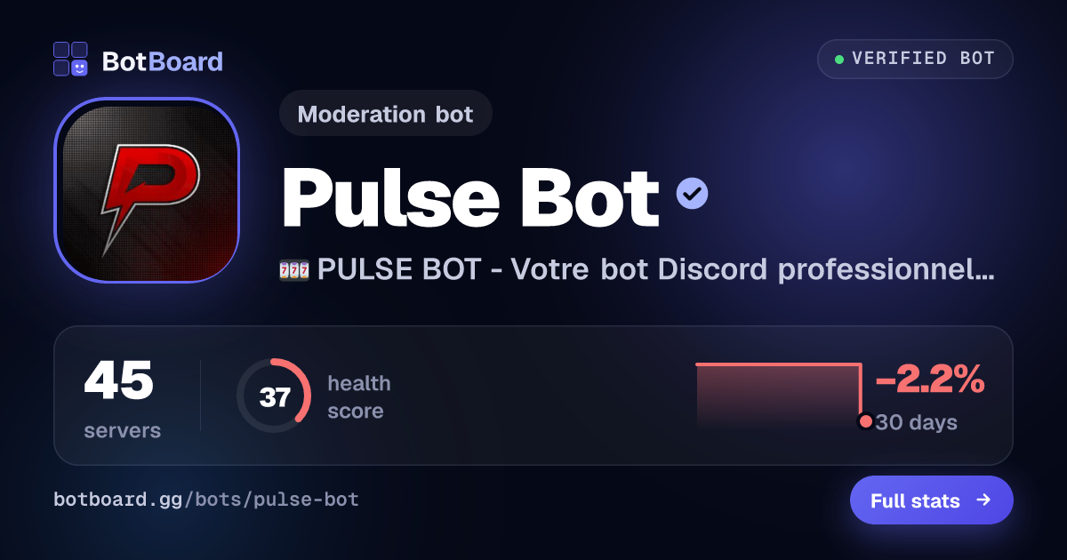 Share card for Pulse Bot