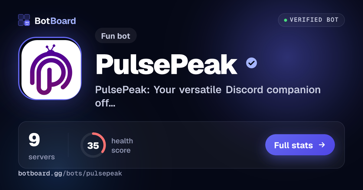 Share card for PulsePeak