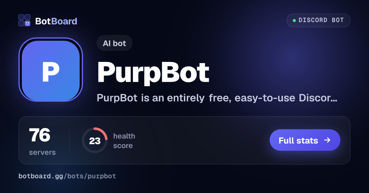 Share card for PurpBot