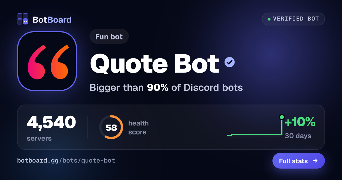 Share card for Quote Bot