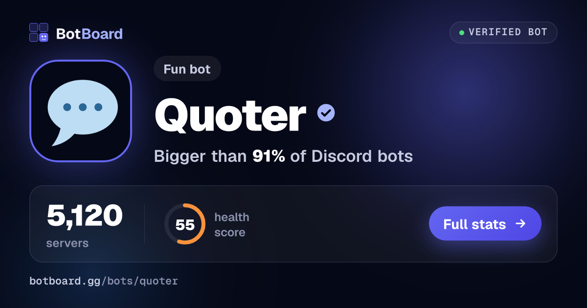 Share card for Quoter