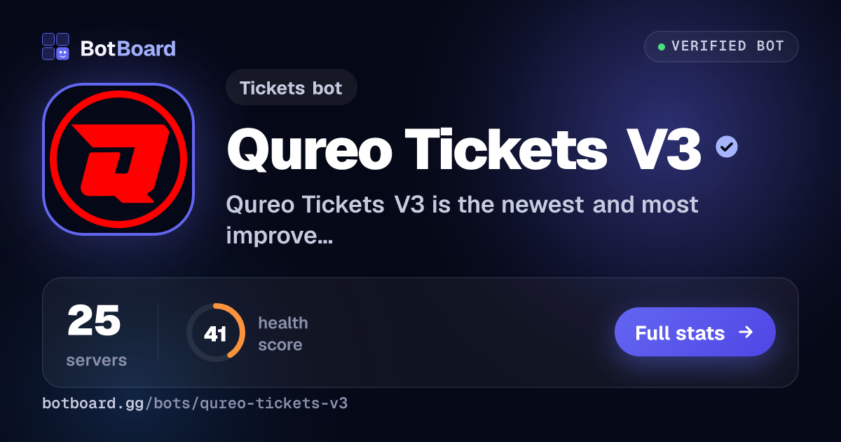 Share card for Qureo Tickets V3