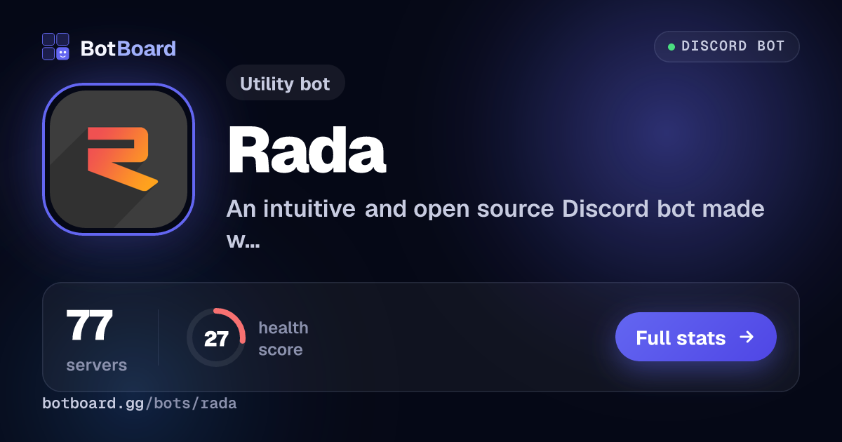 Share card for Rada